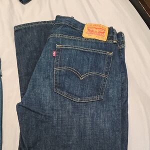 Levi's Men's Dark Indigo Straight Jeans